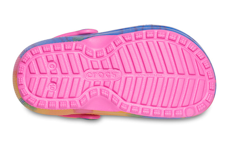 (GS) Crocs Classic Lined TieDye Graphic Clogs 'Blue Pink' 206683-6RW