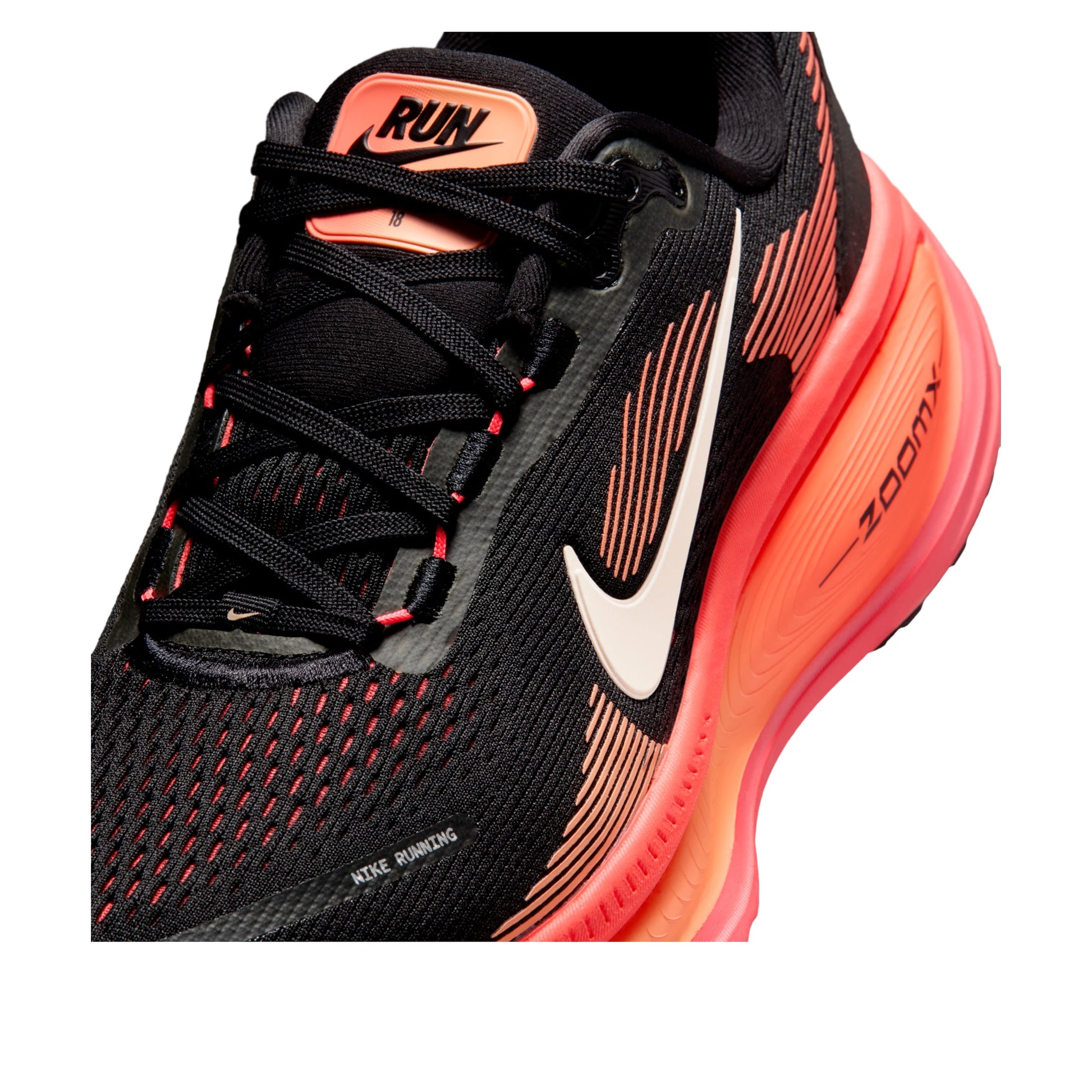 (WMNS) Nike ZommX Vomero 18 'Black Washed Coral Hot Lava Brt' HM6804-010