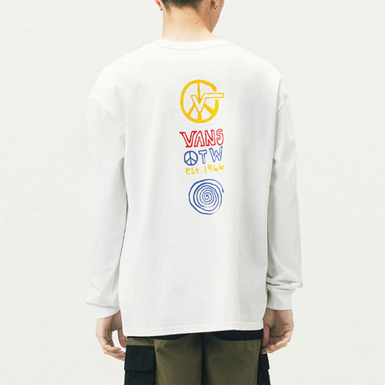 Vans Unisex Printing Round-neck Swea White VN0A5F3MWHT