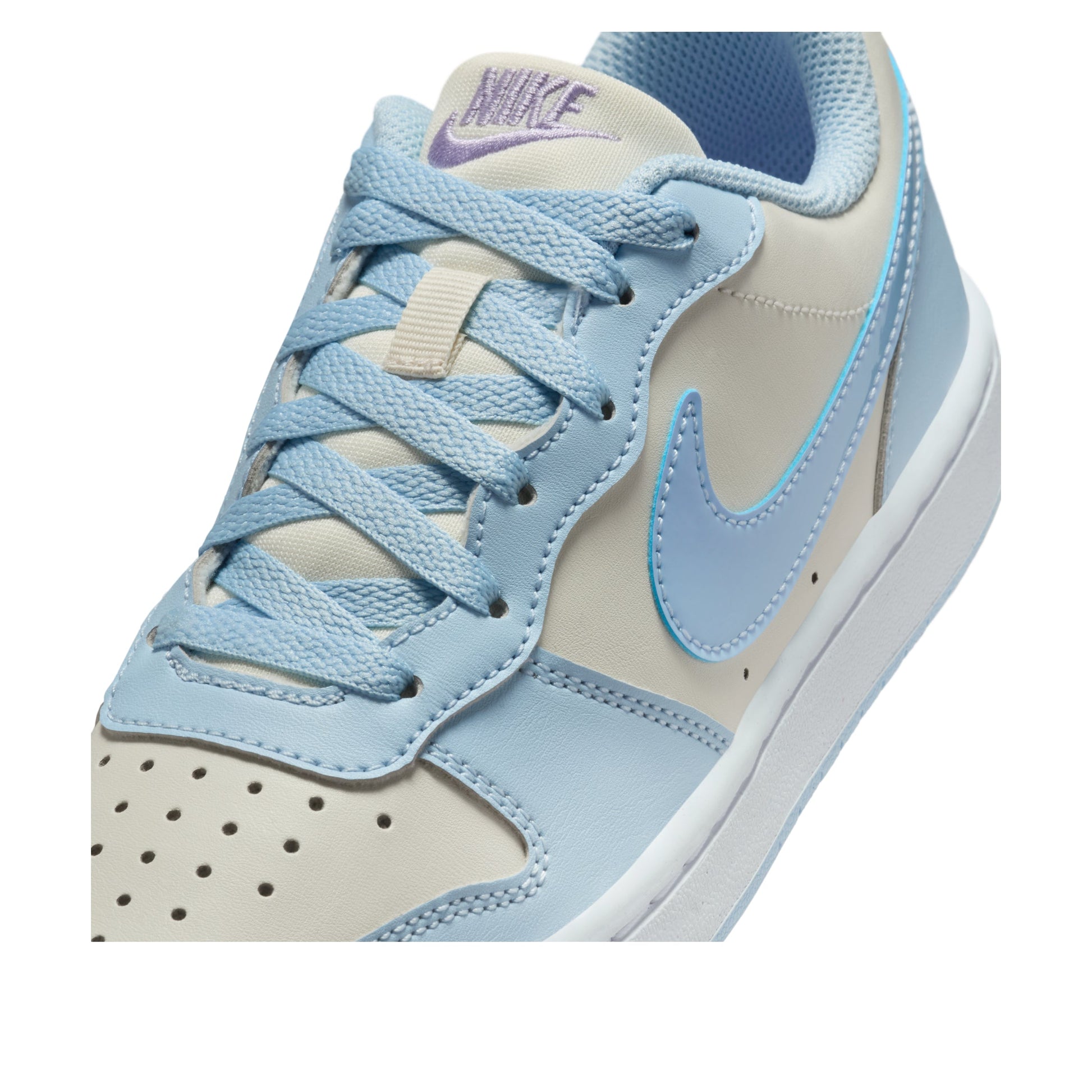 (GS) Nike Court Borough Low Recraft 'Soft Pearl Hydrangeas White Celestine Blue' IH4048-001