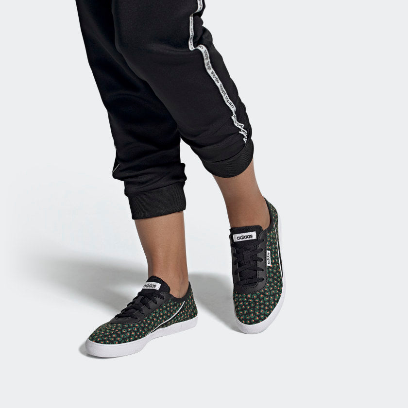 (WMNS) adidas neo Courtflash X 'Black Green' EH2549