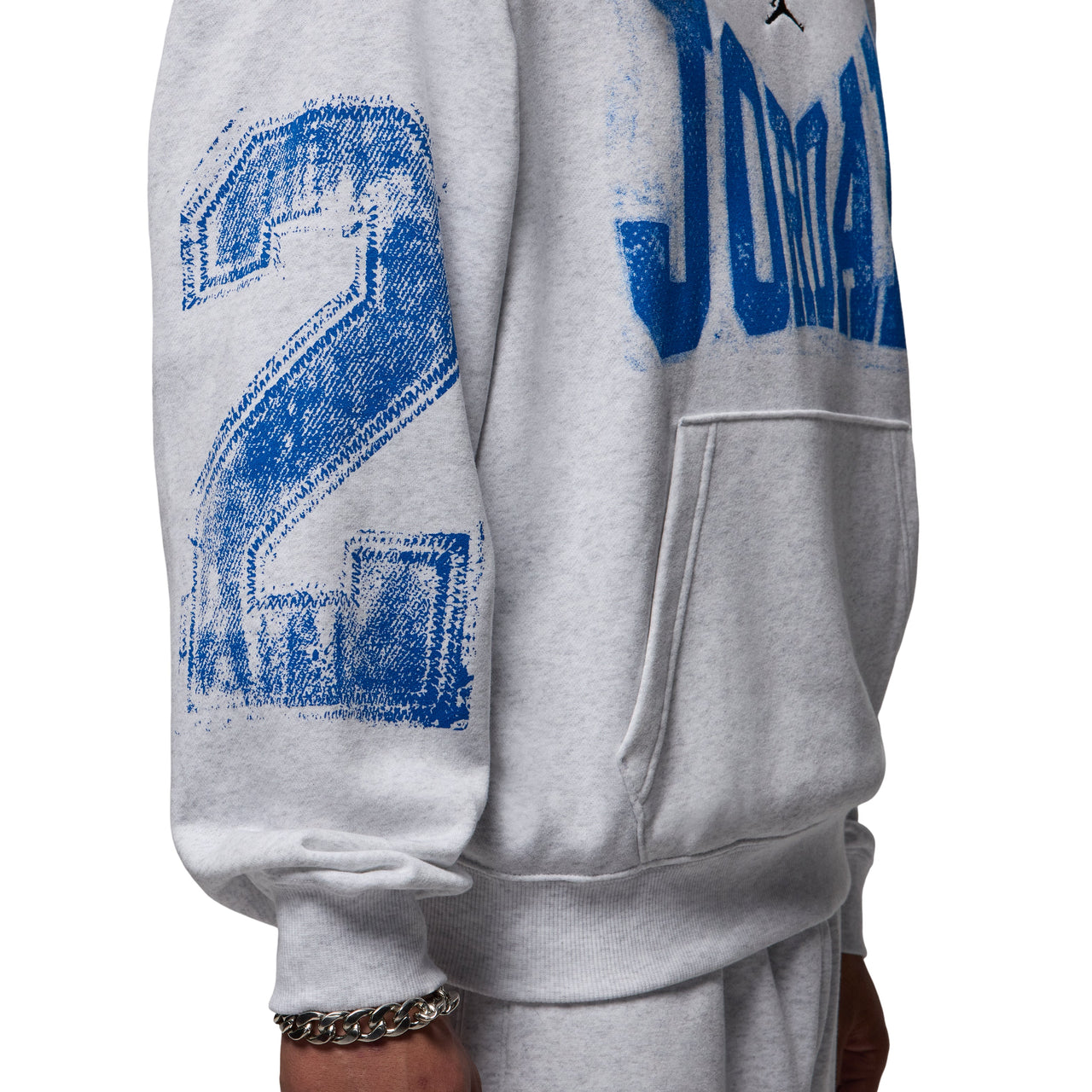 Air Jordan Brooklyn Collegiate Pullover Oversized Hoodie 'Birch Heather Black' HV0093-051