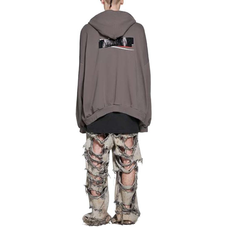 Balenciaga Gaffer Oversized Hoodie 'Grey' 713677TNVG21227