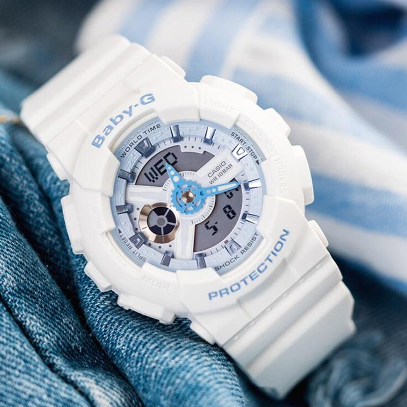 CASIO Baby-G 'Black & White' GA-100CF-1A9&BA-110BE-7A
