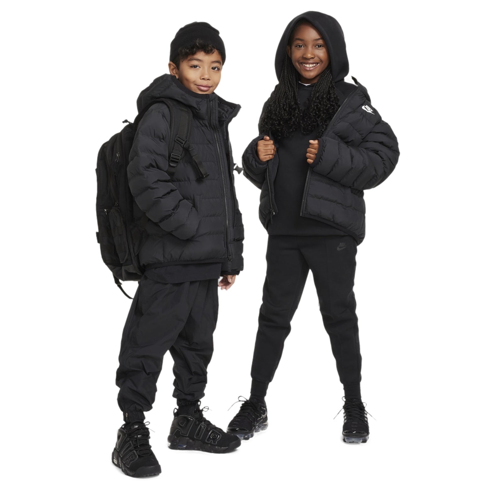 (GS) Nike Sportswear Lightweight Synthetic Fill Loose Hooded Jacket 'Black' FD2845-010