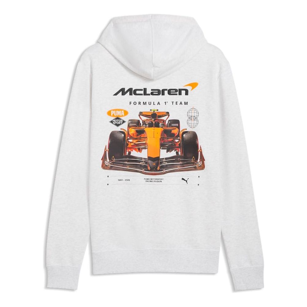 PUMA x McLAREN RACING Graphic Hoodie 'White Glow Heather' 637514-04