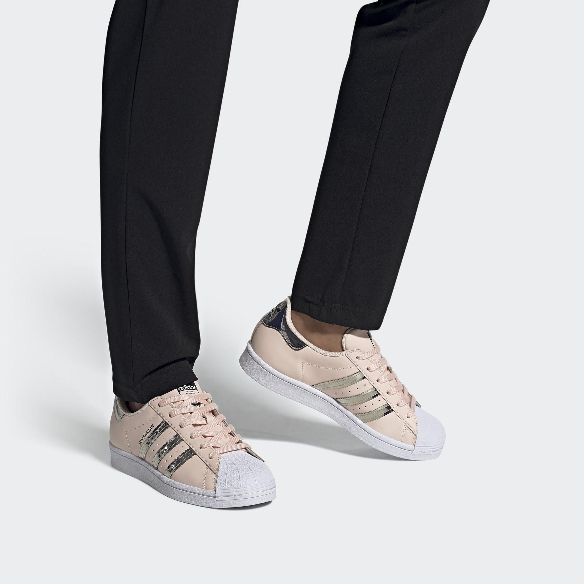 (WMNS) adidas Superstar 'Metallic 3 Stripes - Pink Tint' FW5014