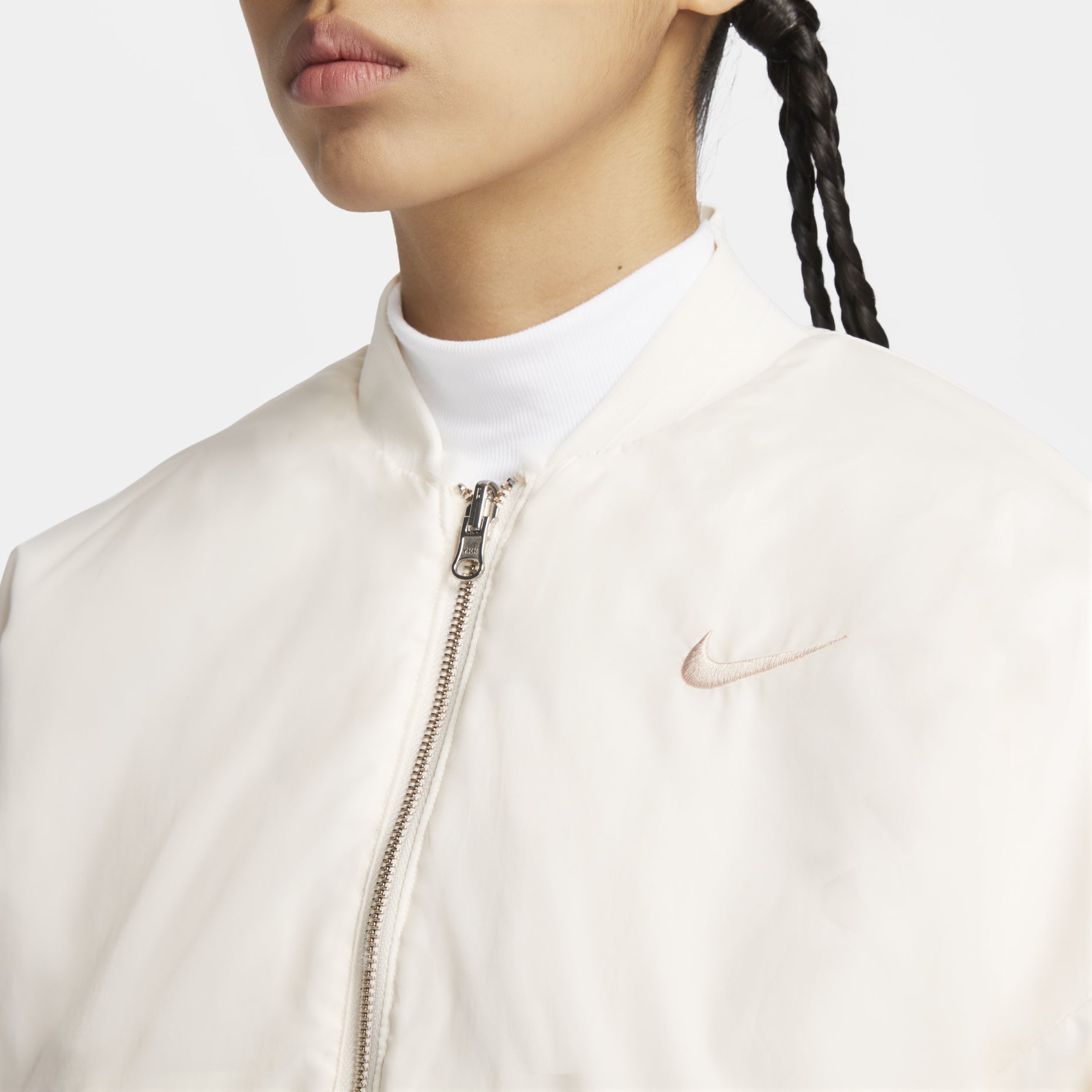 (WMNS) Nike sportswea Reversible Faux Fur Bomber Jacket 'Sail Sand' FB8693-133