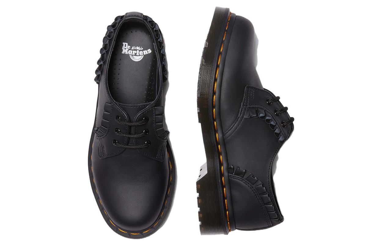 (WMNS) Dr. Martens 1461 Frill Nappa Leather Oxford Shoes 'Black' 30696001
