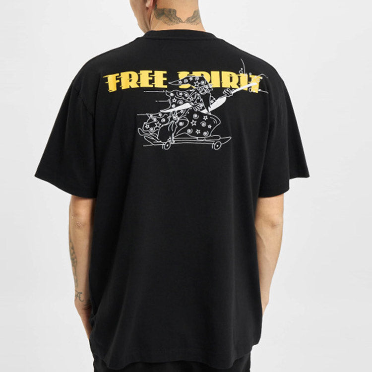 Off-White Freewizard Pattern Short Sleeve Loose Fit Black OMAA038F20FAB0121018