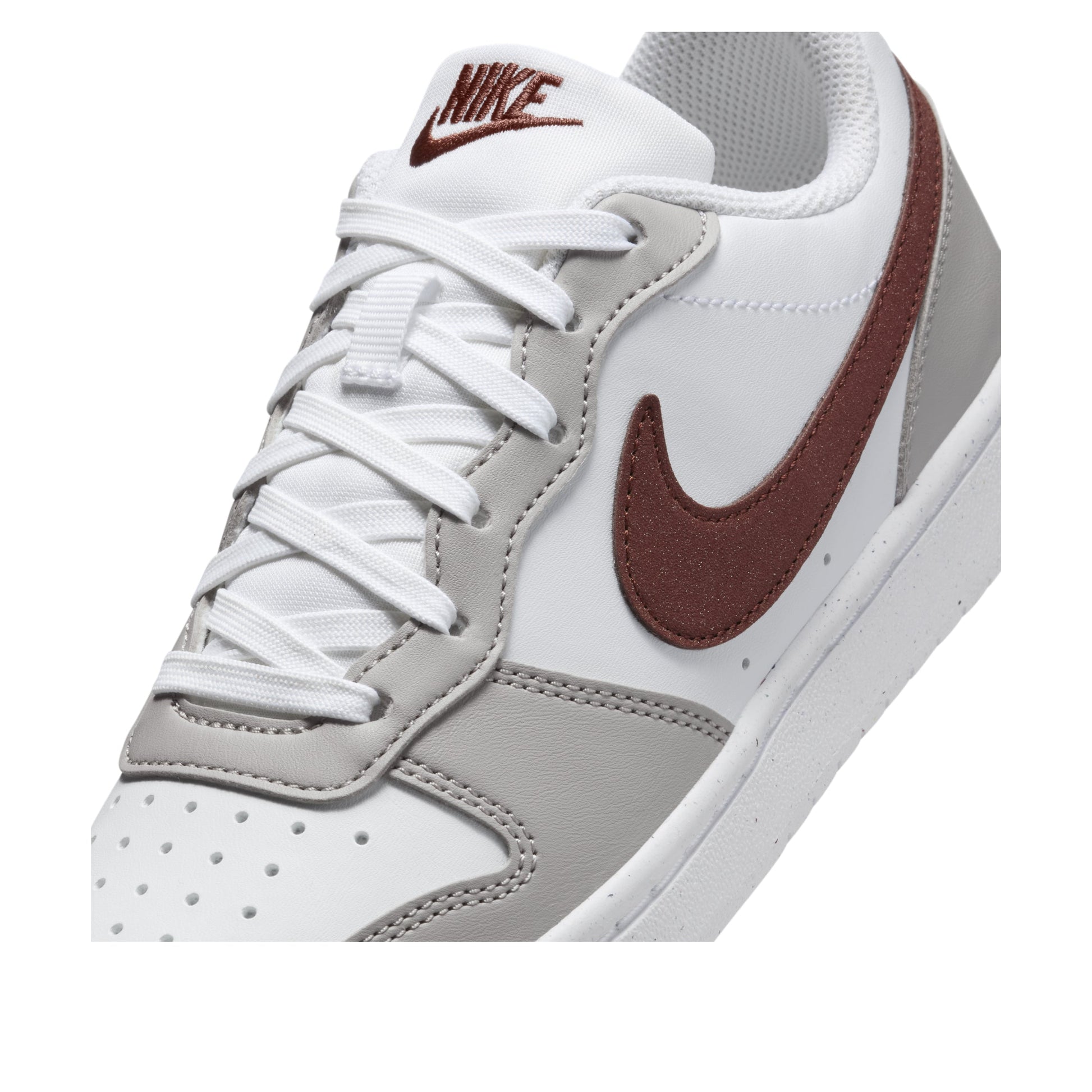 (GS) Nike Court Borough Receaft 'White Dark Pony Iron Ore' FZ1024-100