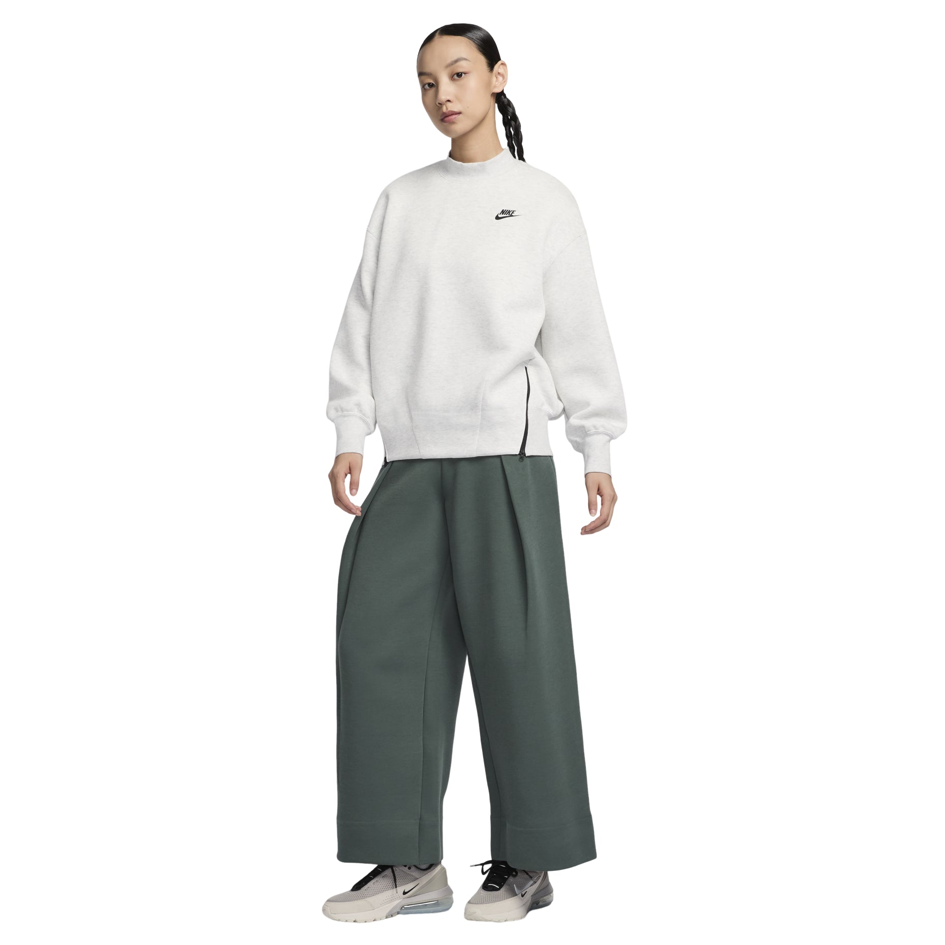 (WMNS) Nike Sportswear Tech Fleece High-Waisted Pants Asia Sizing 'Green' FV8053-338