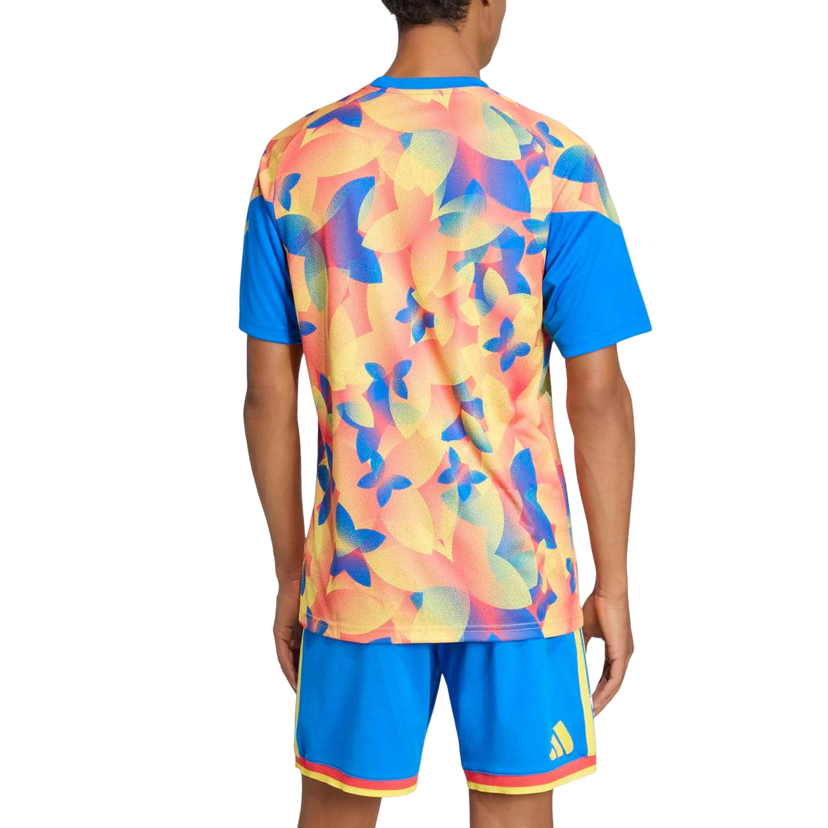adidas Colombia 26 Home Pre Match Jersey Aisa Sizing 'Glow Blue Semi Lucid Red Impact Yellow' JZ6238