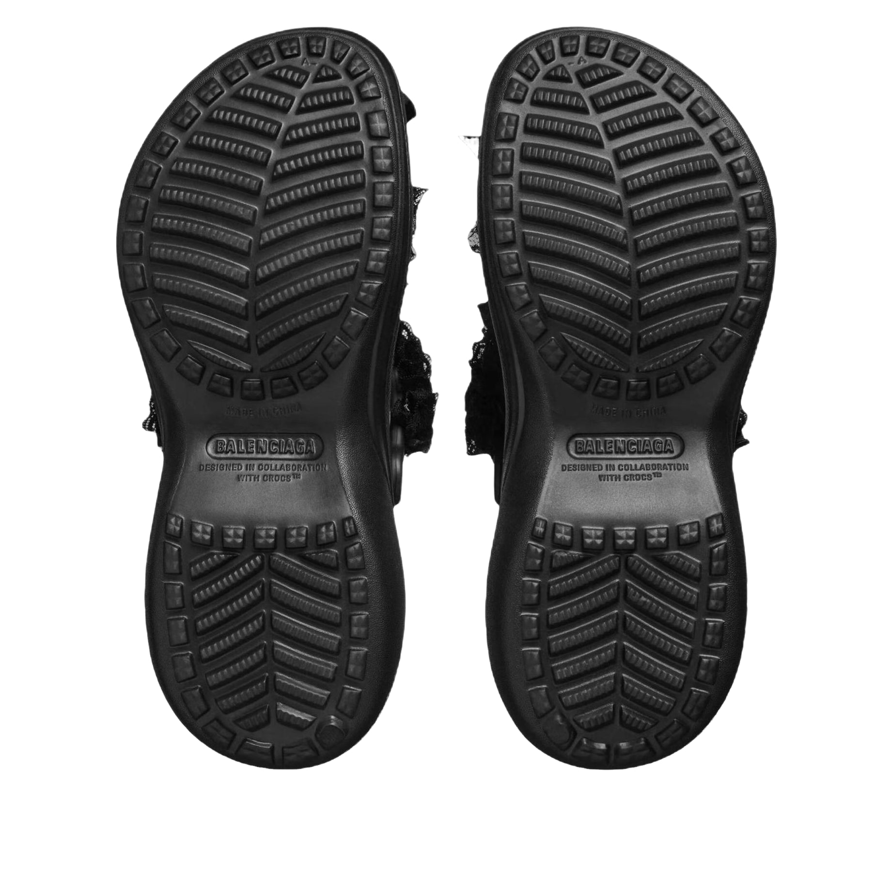 (WMNS) Balenciaga x Crocs Mule Jibbitz 'Black' 720762W0FPA1000