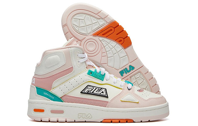 (WMNS) FILA FUSION Heritage Retro Basketball Shoes 'White Pink' T12W111204FBS