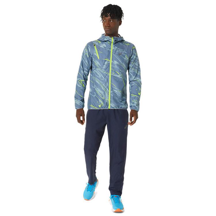 ASICS Water Repellent Graphic Woven Jacket 'Blue Green' 2011C774-400