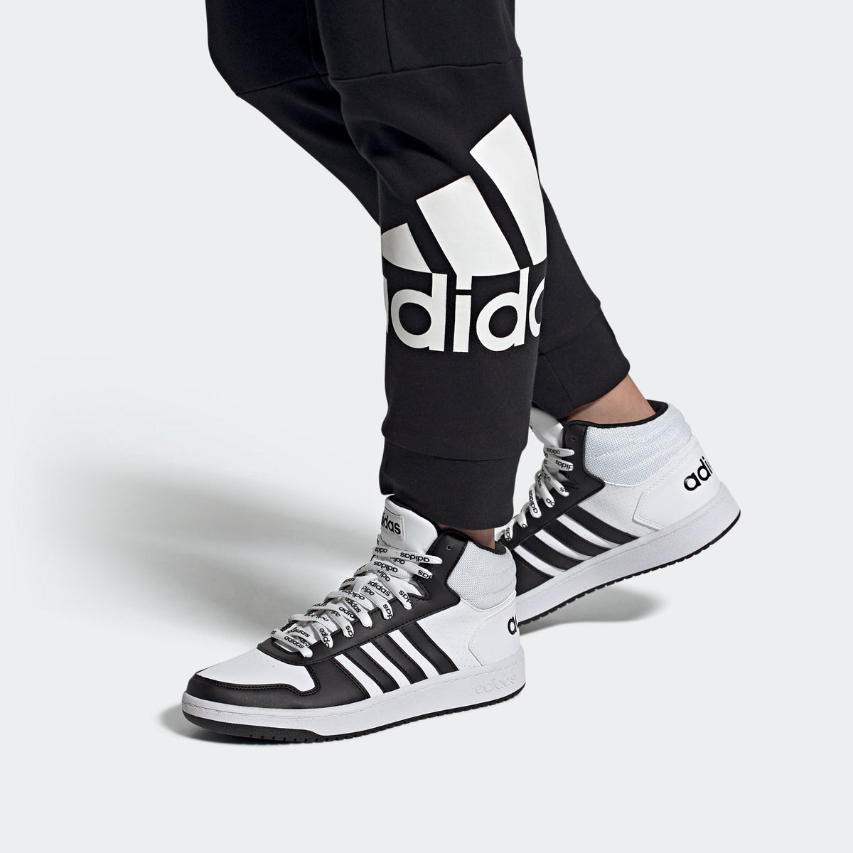 adidas Hoops 2.0 Mid 'White Black' FW4476