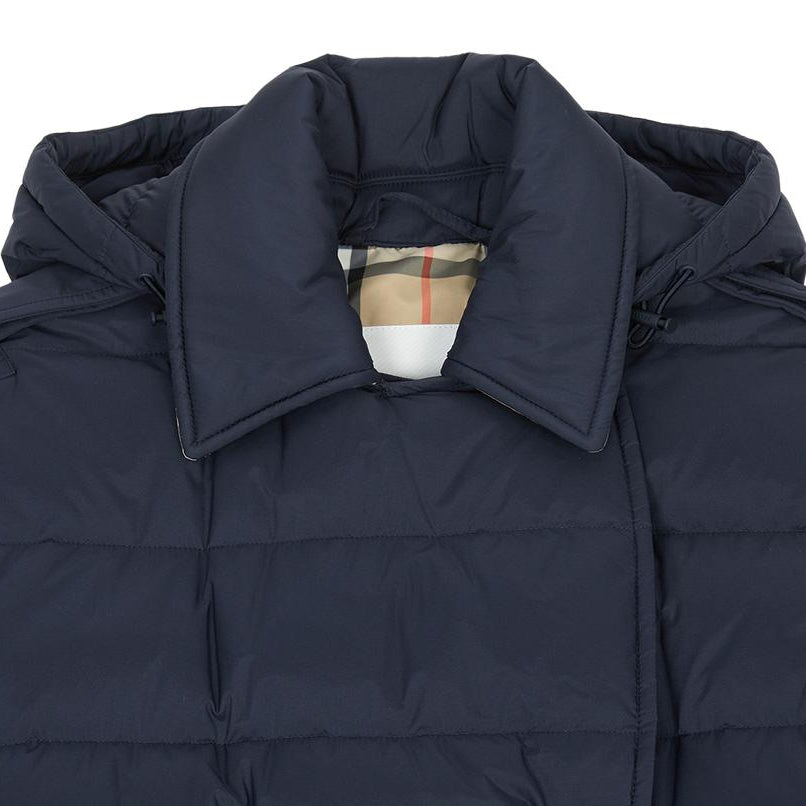 (WMNS) Burberry 25 Mid-length Nylon Hooded Puffer Coat 'Navy Blue' 81103141
