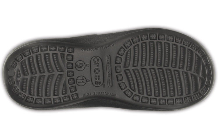 Crocs Soft Sole Cozy Flip-Flops Unisex Black Gray 10024-05M