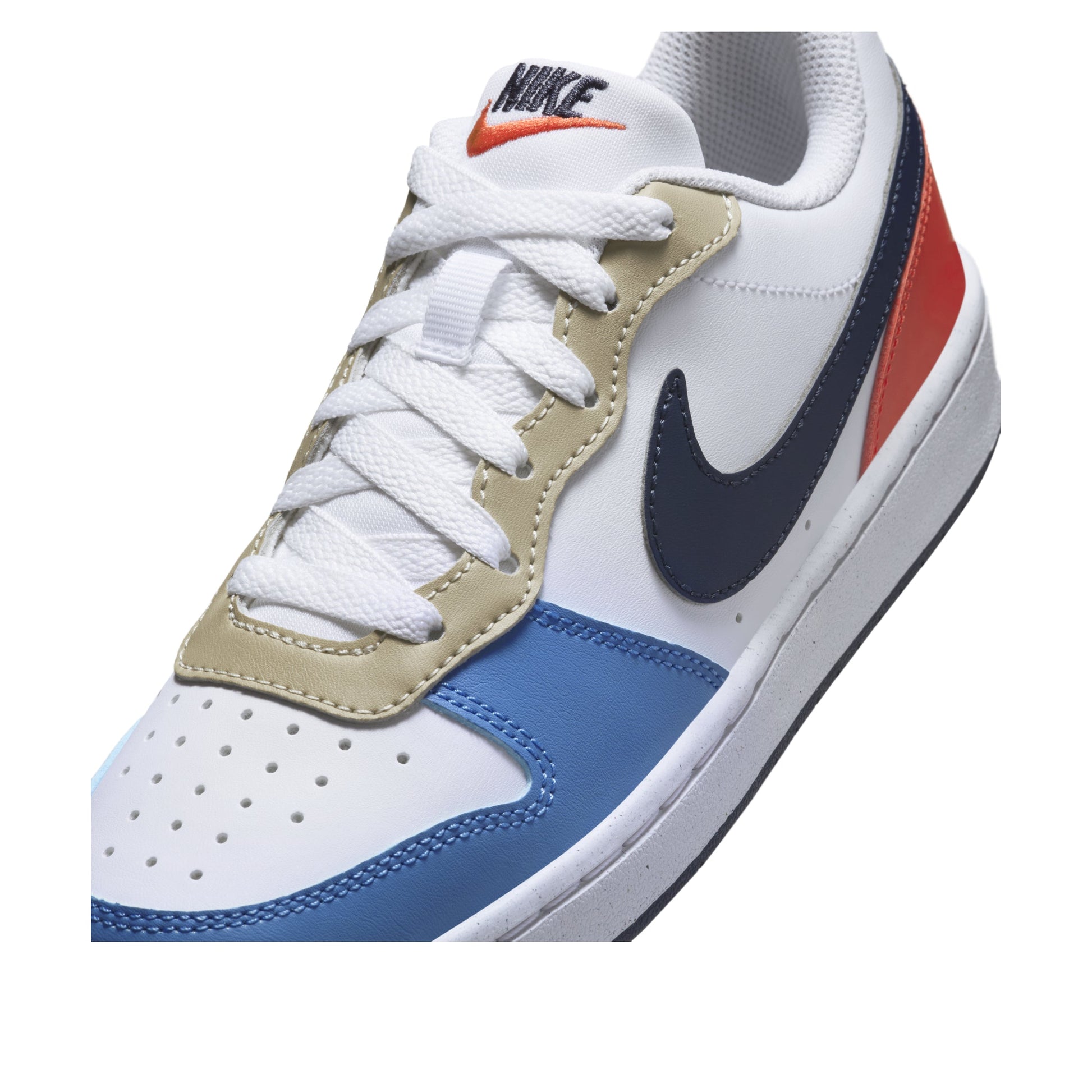 (GS) Nike Court Borough Low Recraft 'White Thunder Blue Crimson' DV5456-124