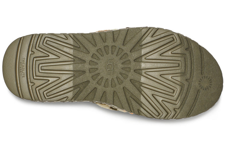 (WMNS) UGG Fluffita Cali Collage Slipper Olive Green 1118750-OLV