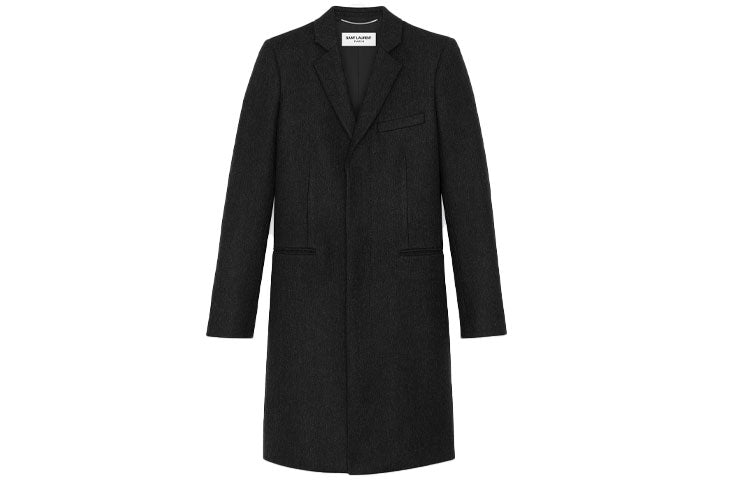 SAINT LAURENT Coats Men Black