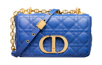 DIOR Leather Handbag, Shoulder Bag, Crossbody Bag Trumpets Women's Greek Blue/Klein Blue