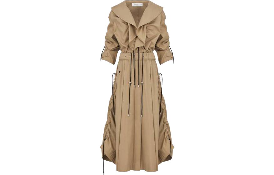 DIOR Trench Coats Women's Khaki