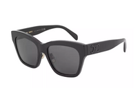 CELINE Plate Frame Irregular Shape Sunglasses Women's Black