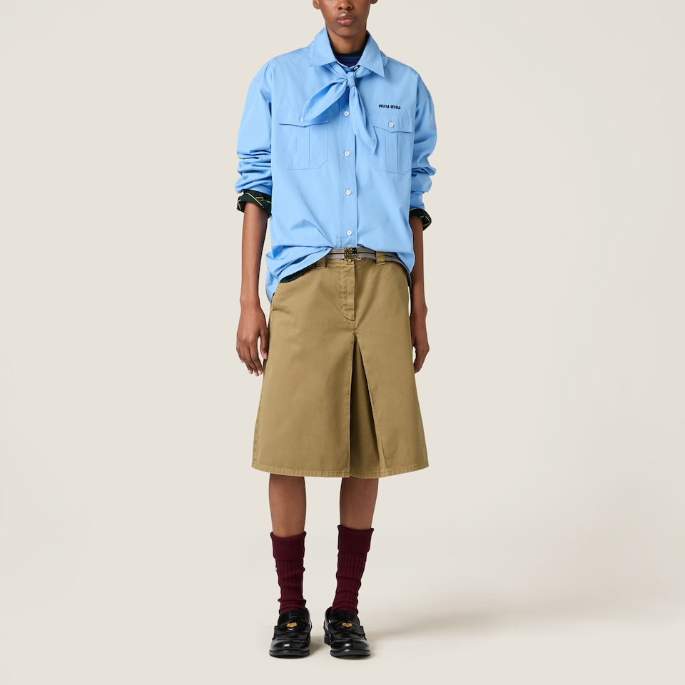 MIU MIU Scarf detail Poplin Shirt