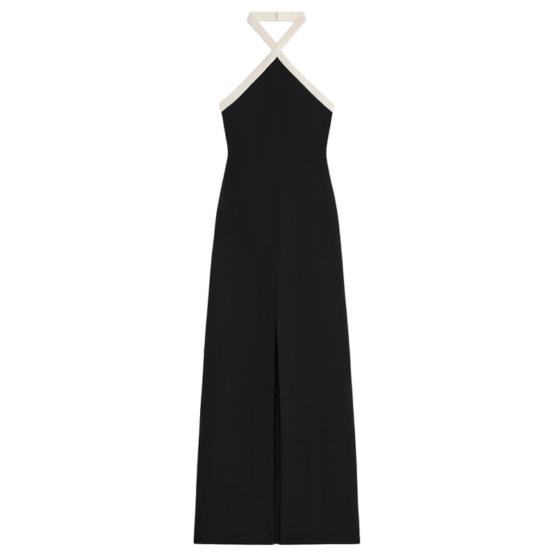 CELINE Column Dress In Satin lined Crepe