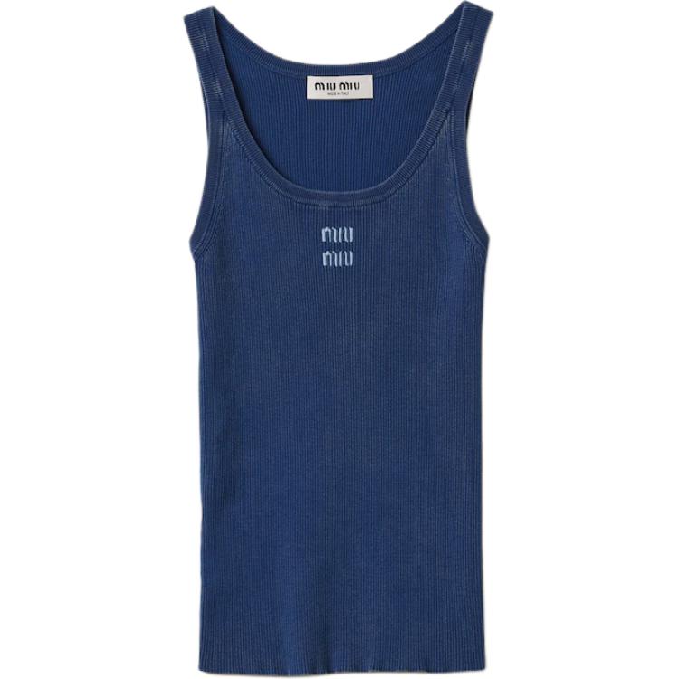 MIU MIU Tank Tops Women's Marine Blue