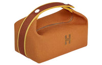 HERMES Bride a Brac Cotton Storage Bag, Toiletry Bag Small Size Unisex 06 Dore Gilded Gold