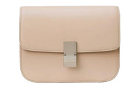 CELINE Classic Bo Calfskin Tofu Bag Block Handbag Shoulder Bag Crossbody Bag Medium Size Women's Nude Pink