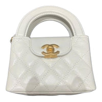 CHANEL Smooth Finish Wrinkle Calfskin Shoulder Bag, Crossbody Bag, Handbag Women's White