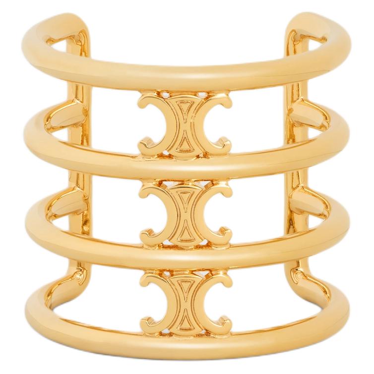 CELINE Hair Cuff In Brass With Gold Finish