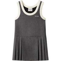 MIU MIU Grisaille Sleeveless Mini Dress