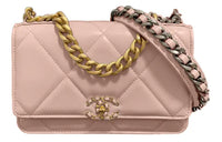 CHANEL 19BagWOC Sheepskin Chain Bag Shoulder Bag Crossbody Bag Regular Women's Pink