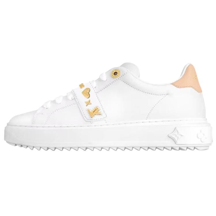 LOUIS VUITTON Time Out Low-Top Skateboard Shoes Women's White