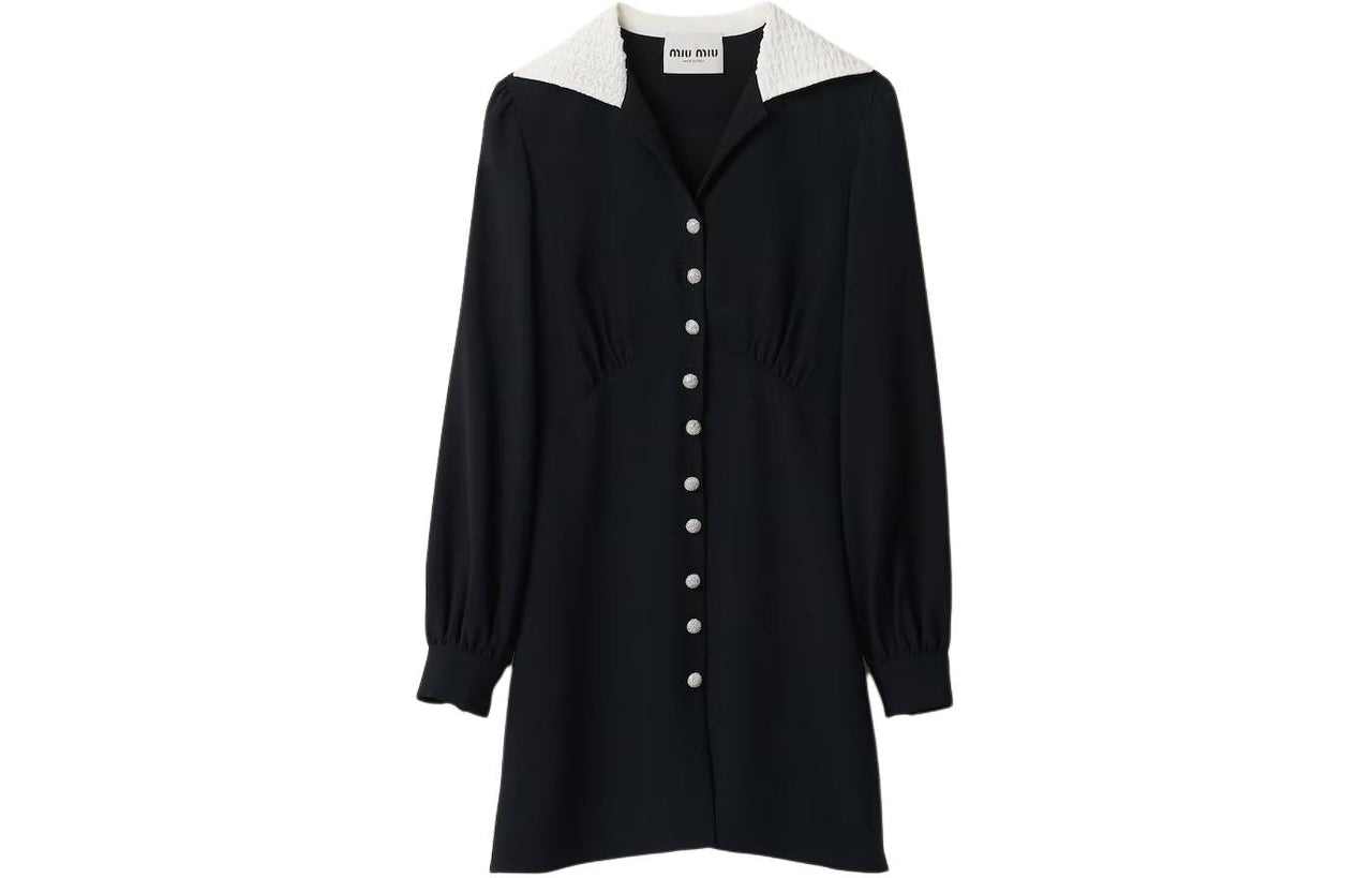 MIU MIU Long Sleeved Dresses Women's Black