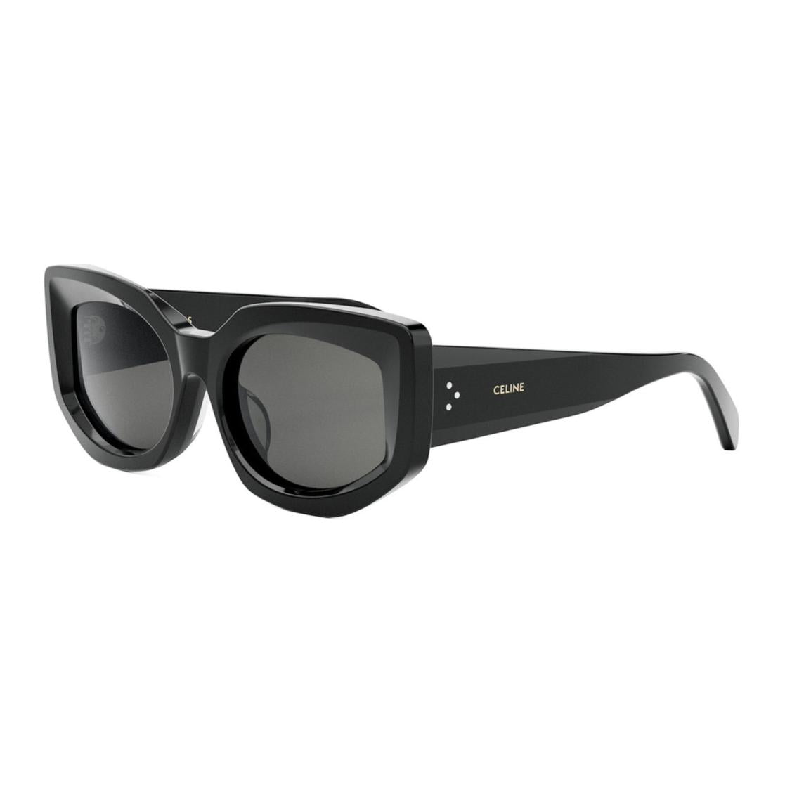 CELINE Acetate Square Sunglasses Unisex Black