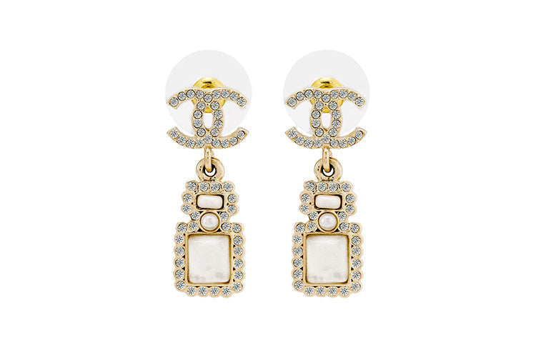 CHANEL Earrings Women's White