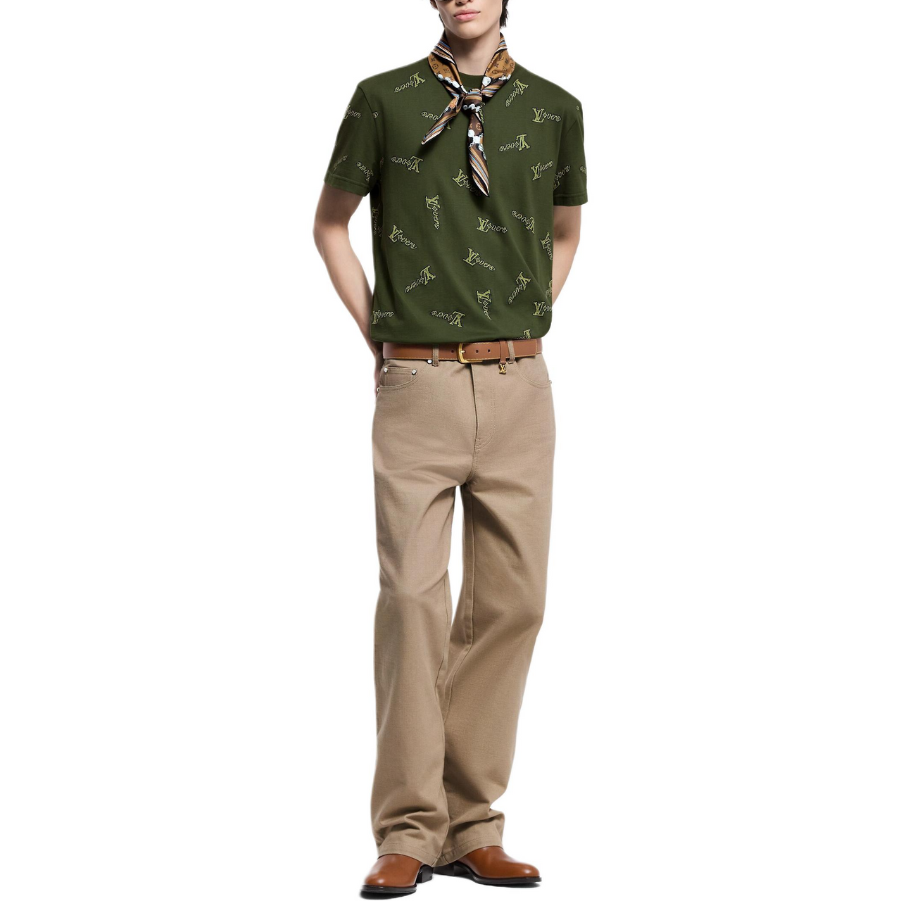 LOUIS VUITTON Jacquard Cotton T-Shirt