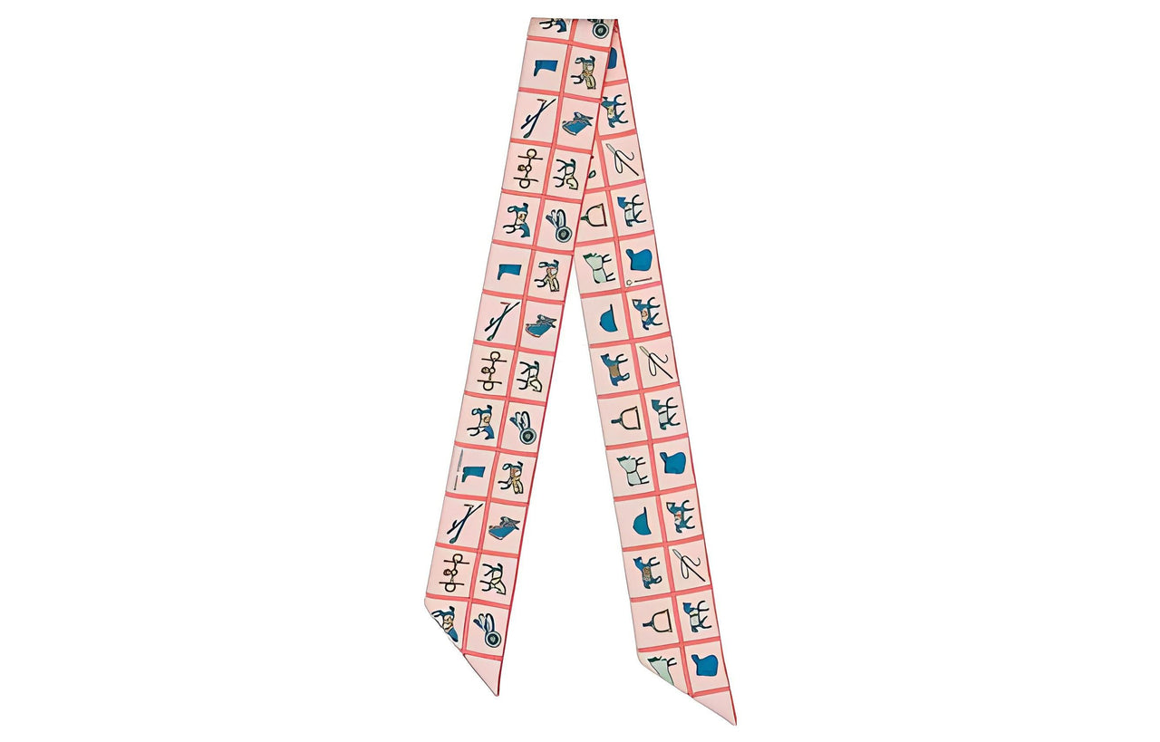 HERMES Silk Scarves Women's Pink