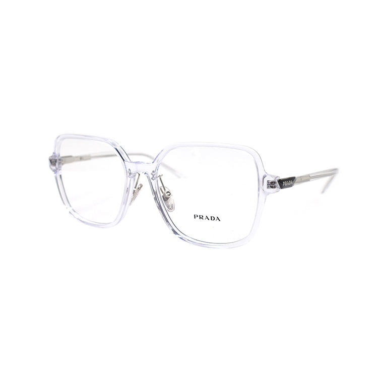 PRADA Plate Frame Square Eyeglass Frames Unisex Transparent