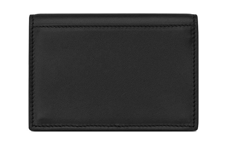 SAINT LAURENT Smooth Leather Business Card Holder Card Holder Card Wallet Men's Black