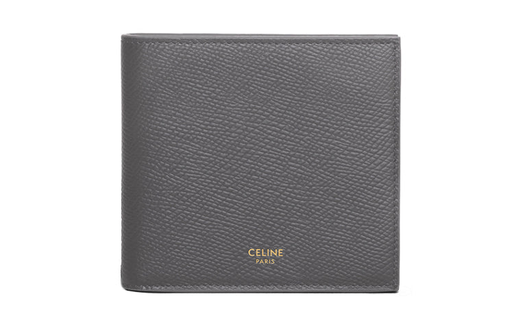 CELINE Grained Calfskin Wallet Men's Gray