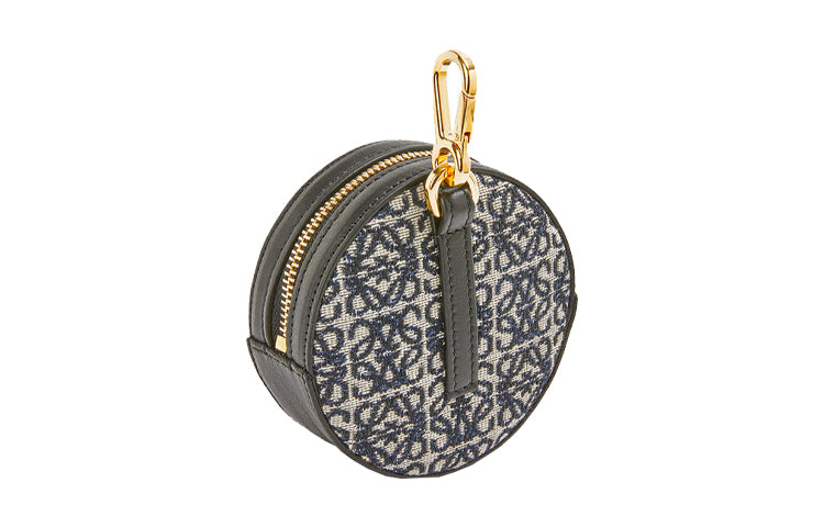 LOEWE Calfskin Fanny Pack, Halter Bag Coin Purse Women's Marine Blue/Black