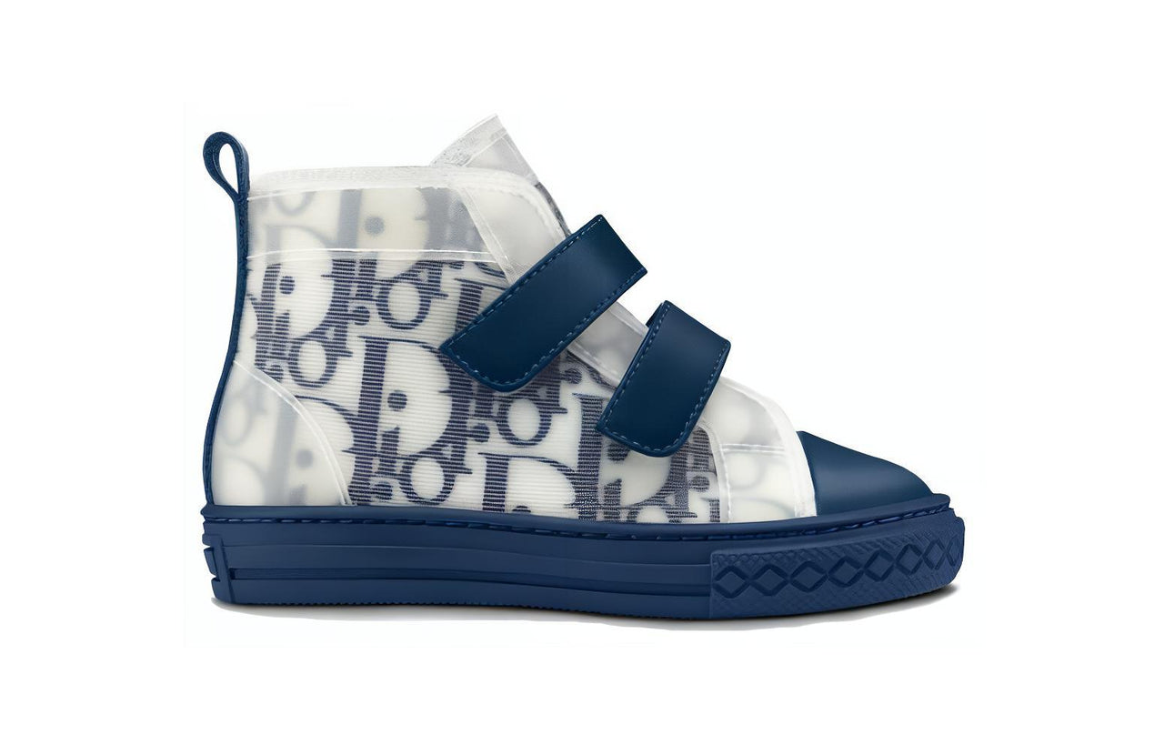 DIOR B23 High-Top Toddler Shoes Blue White Infant And Toddler