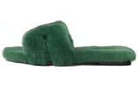 HERMES Oran Sandal Vert Anglais Sherling